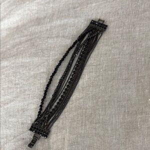 Lia Sophia Elegant Black Beaded Bracelet